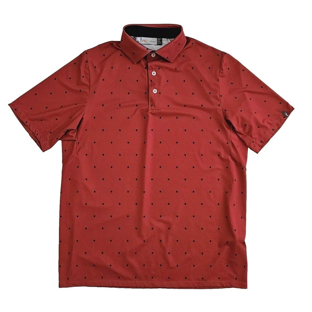 KJUS (Men's 50 Medium) Red Polo Shirt Golf Comfort Fit Short Sleeve UPF 50+